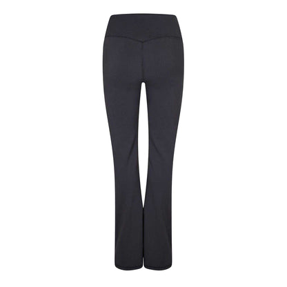 Black - Back - USA Pro Womens-Ladies Flared Leggings