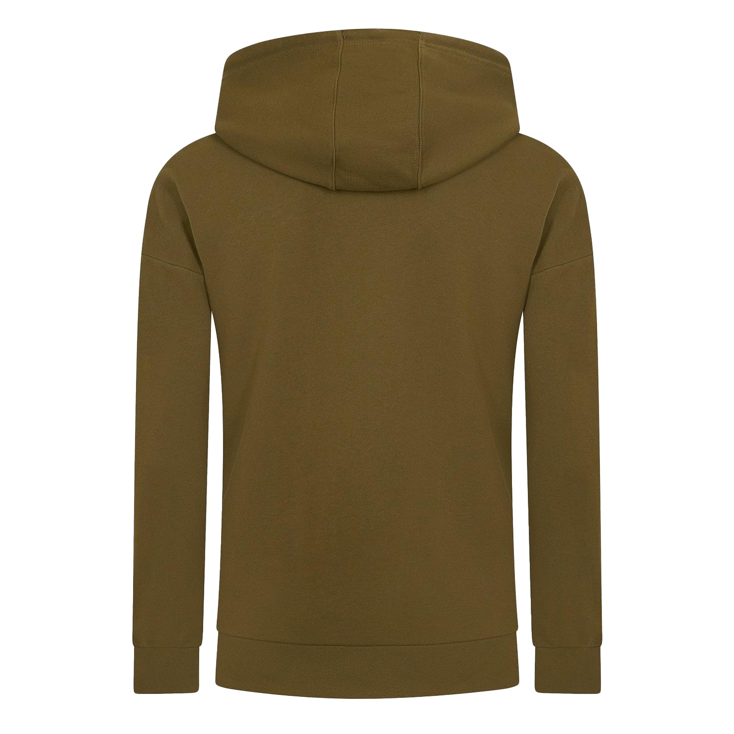 Deep Olive - Back - Lyle & Scott Womens-Ladies Relaxed Fit Crop Hoodie