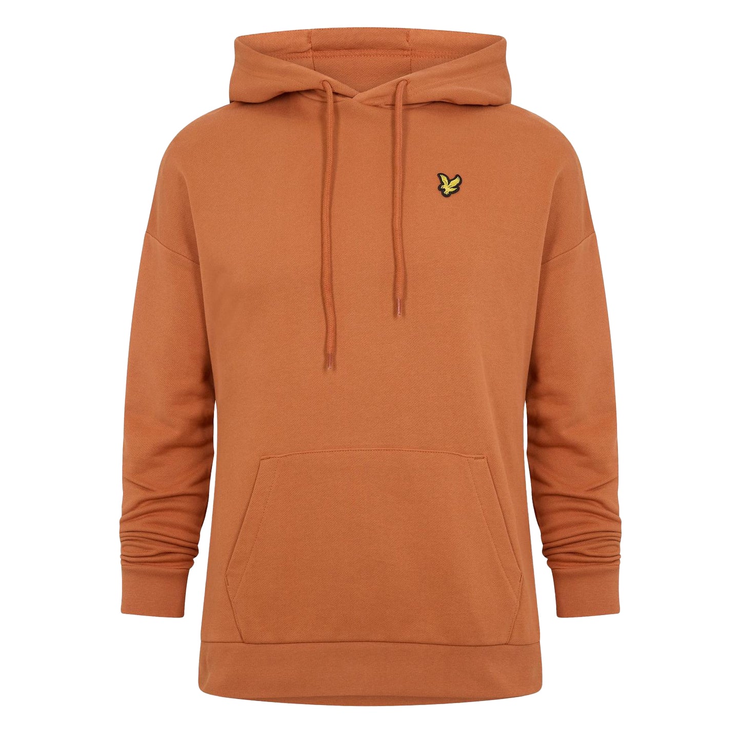 Rusty Orange - Front - Lyle & Scott Womens-Ladies Relaxed Fit Crop Hoodie