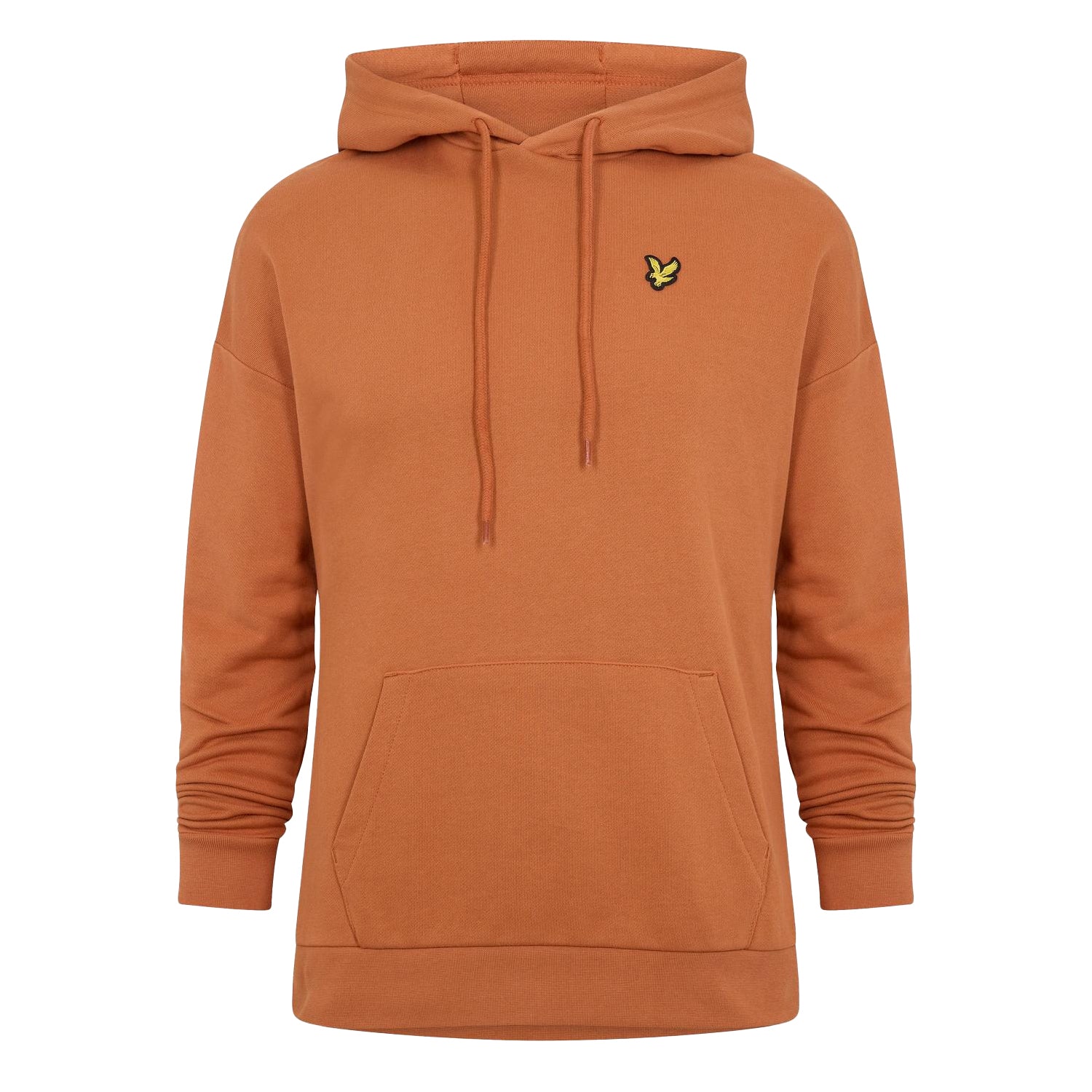 Rusty Orange - Front - Lyle & Scott Womens-Ladies Relaxed Fit Crop Hoodie