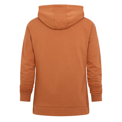 Rusty Orange - Back - Lyle & Scott Womens-Ladies Relaxed Fit Crop Hoodie