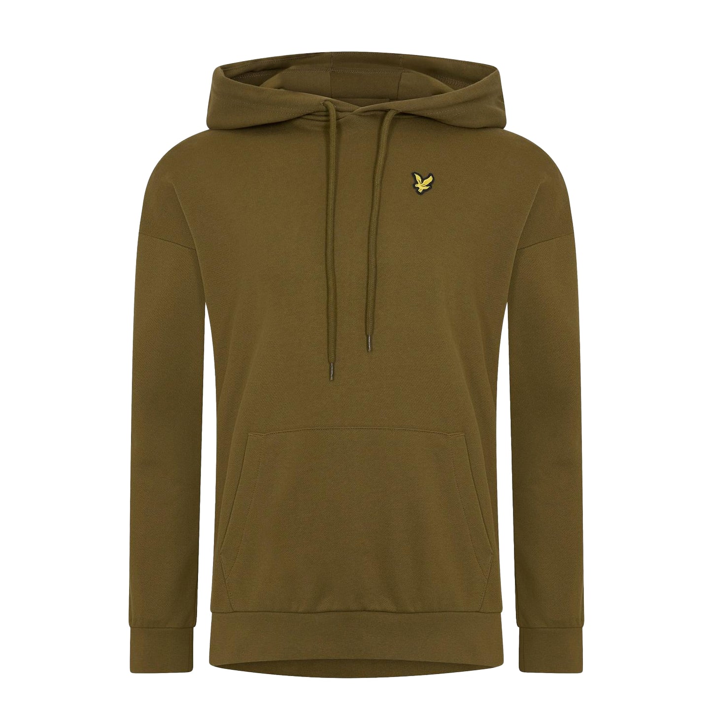 Deep Olive - Front - Lyle & Scott Womens-Ladies Relaxed Fit Crop Hoodie