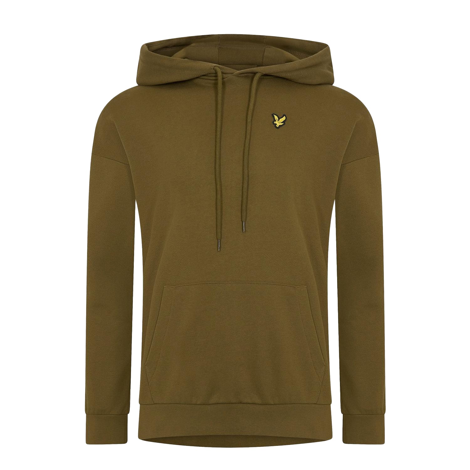 Deep Olive - Front - Lyle & Scott Womens-Ladies Relaxed Fit Crop Hoodie