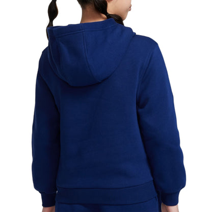 Navy-Orange - Lifestyle - Nike Childrens-Kids Haaland Graphic Print Regular Hoodie