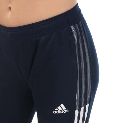 Navy - Side - Adidas Womens-Ladies Tiro 21 Football Training Jogging Bottoms