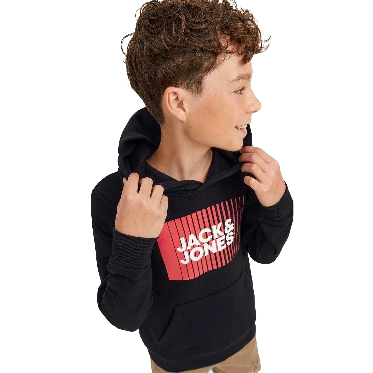 Black - Side - Jack And Jones Boys Play Hoodie