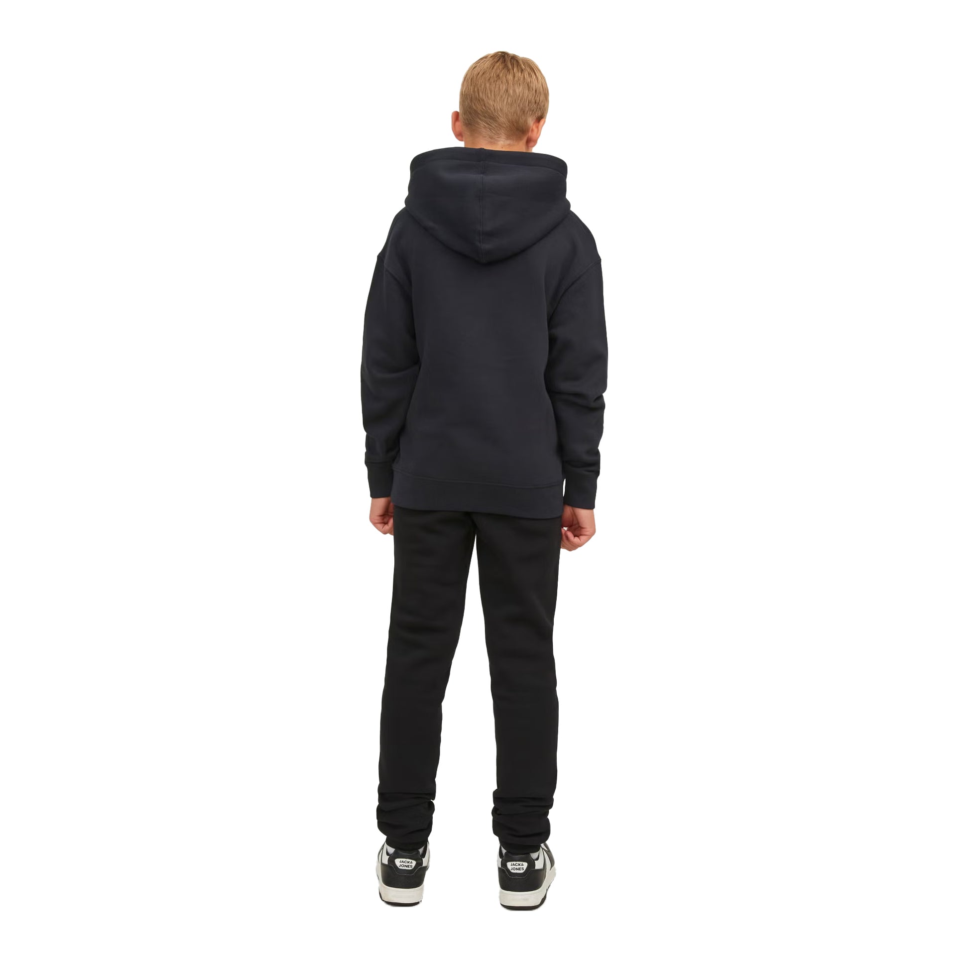 Black - Back - Jack And Jones Boys Fleece Hoodie