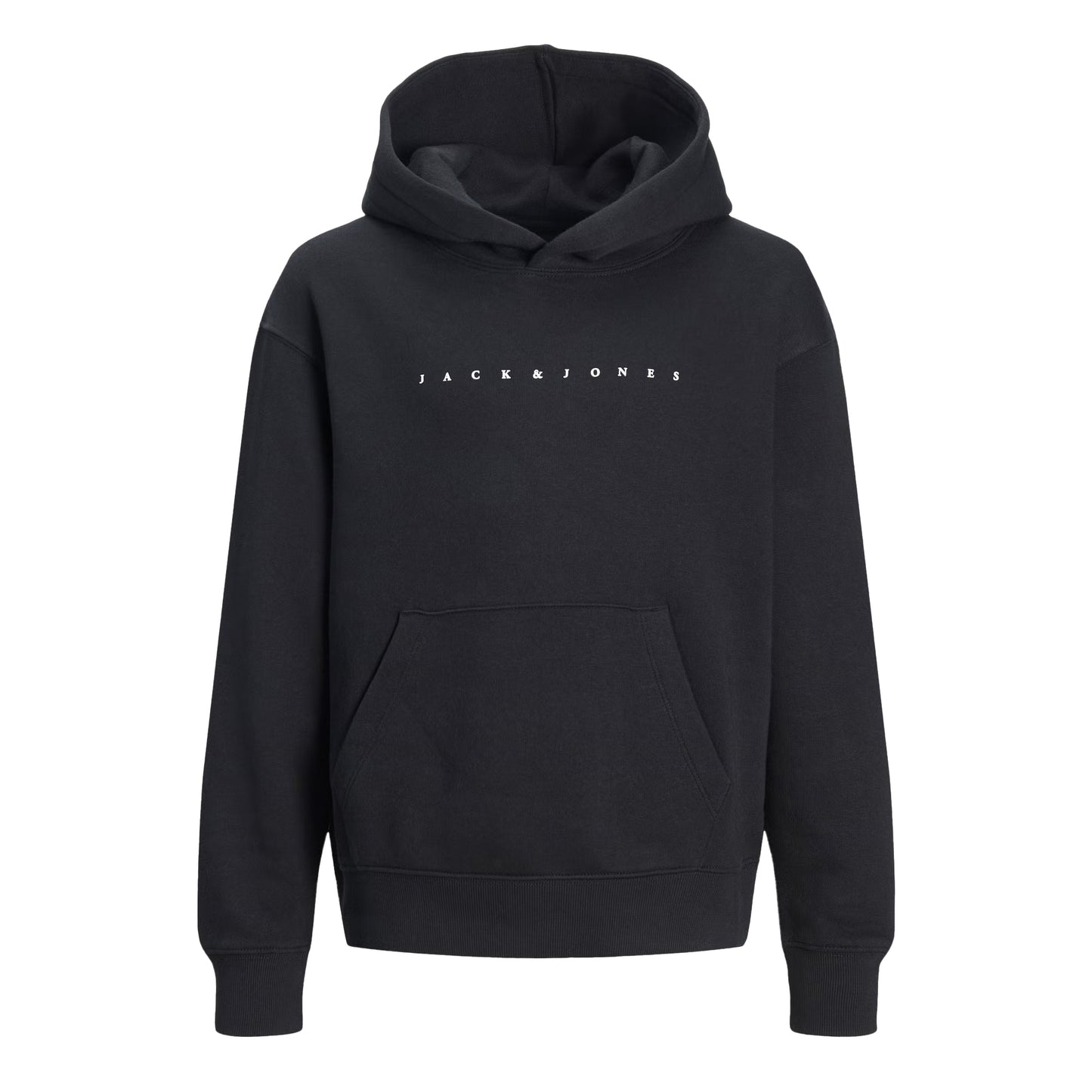 Black - Front - Jack And Jones Boys Fleece Hoodie