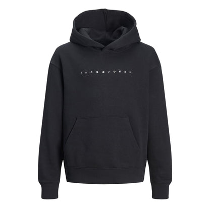Black - Front - Jack And Jones Boys Fleece Hoodie