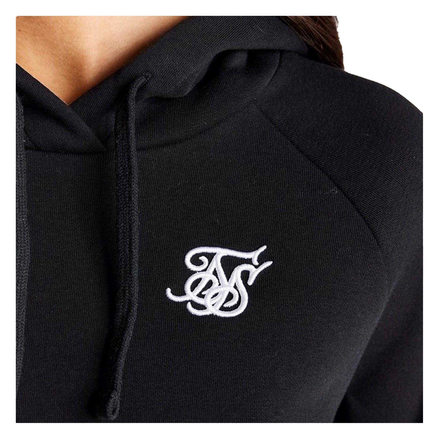 Black - Side - SikSilk Womens-Ladies Regular Pullover Hoodie