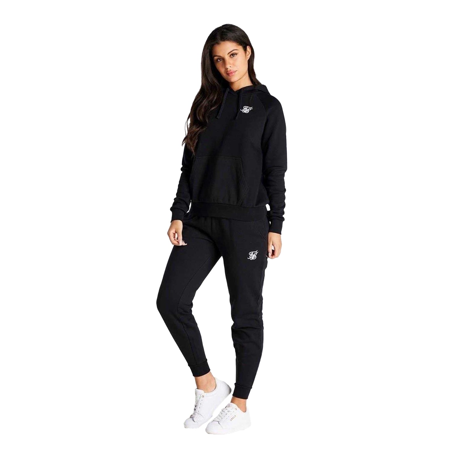 Black - Lifestyle - SikSilk Womens-Ladies Regular Pullover Hoodie