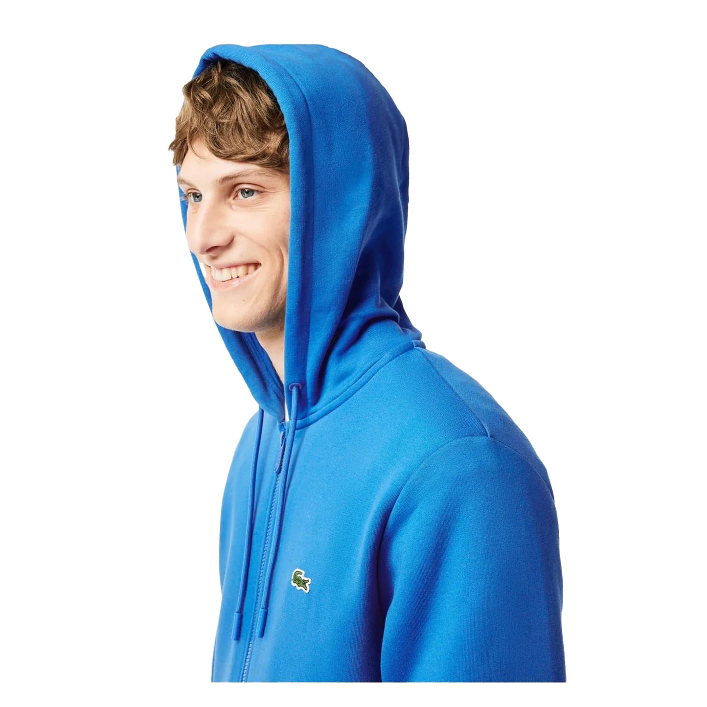 Blue - Side - Lacoste Mens Full Zip Hoodie