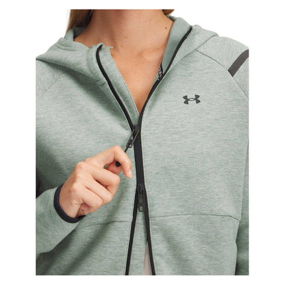 Green Marl - Side - Under Armour Womens-Ladies Raglan Full Zip Hoodie
