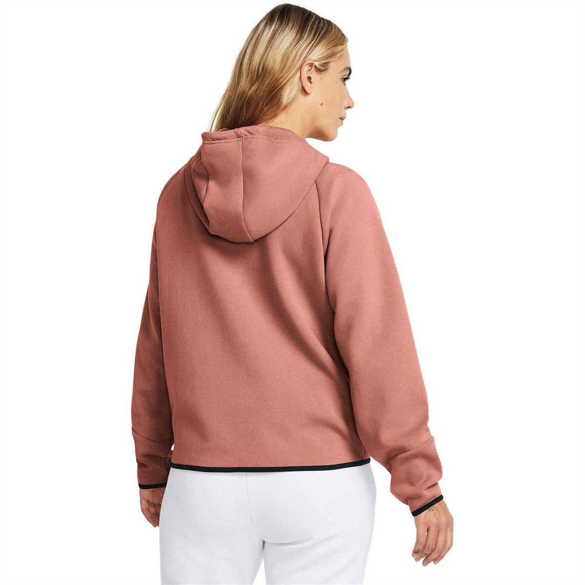 Pink Marl - Back - Under Armour Womens-Ladies Raglan Full Zip Hoodie