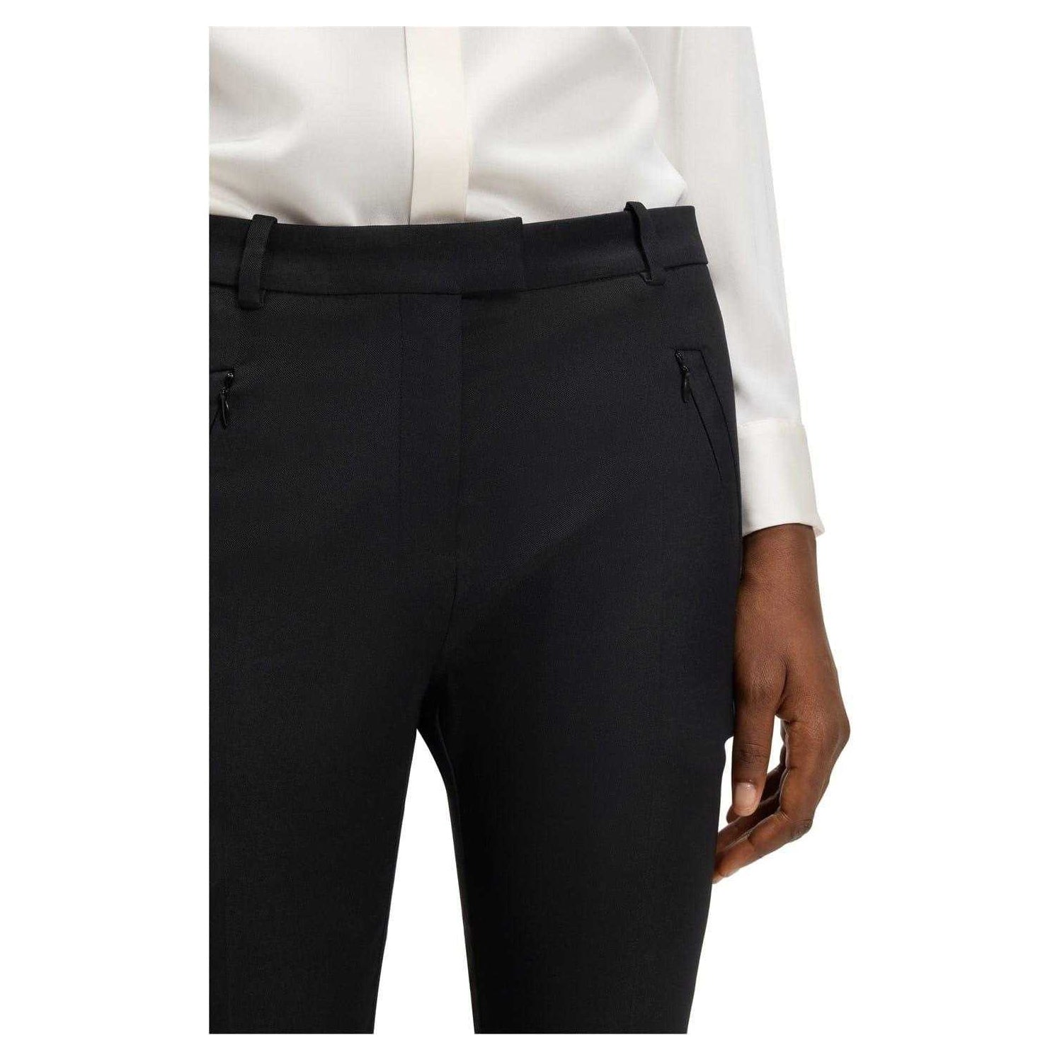 Black - Lifestyle - Boss Womens-Ladies Anaita Slim Trousers