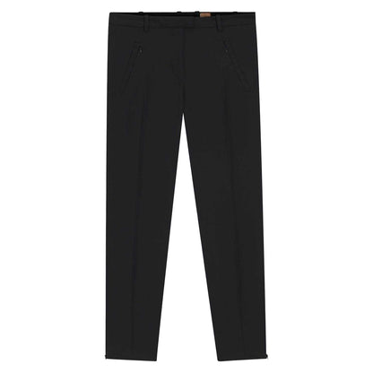 Black - Front - Boss Womens-Ladies Anaita Slim Trousers