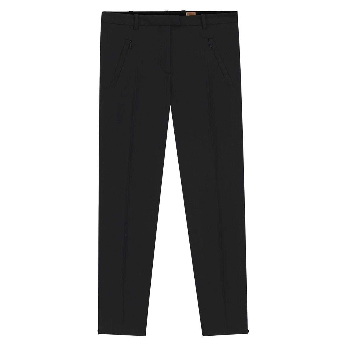 Black - Front - Boss Womens-Ladies Anaita Slim Trousers