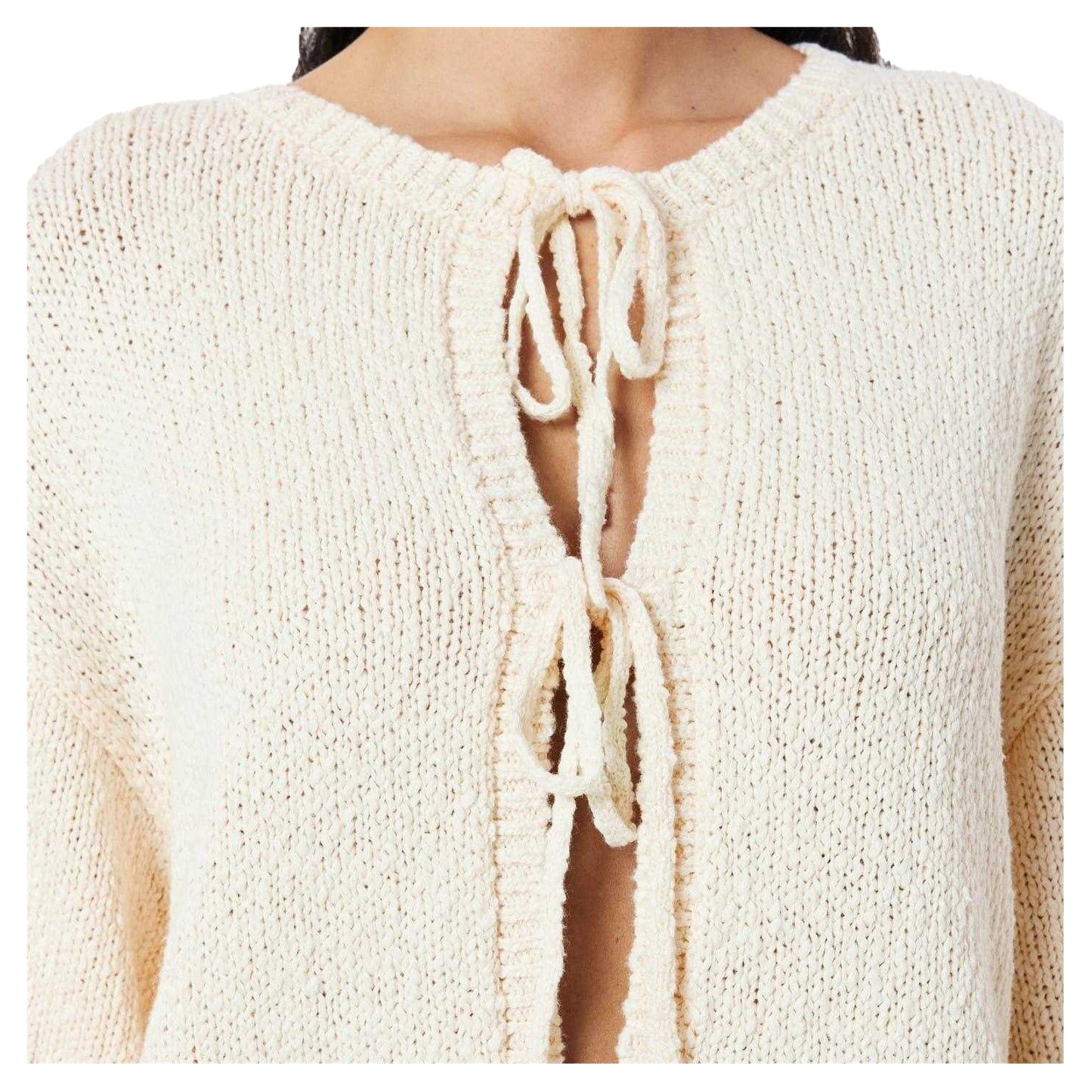 Gardenia - Side - Edited Womens-Ladies Salma Tie Oversized Cardigan