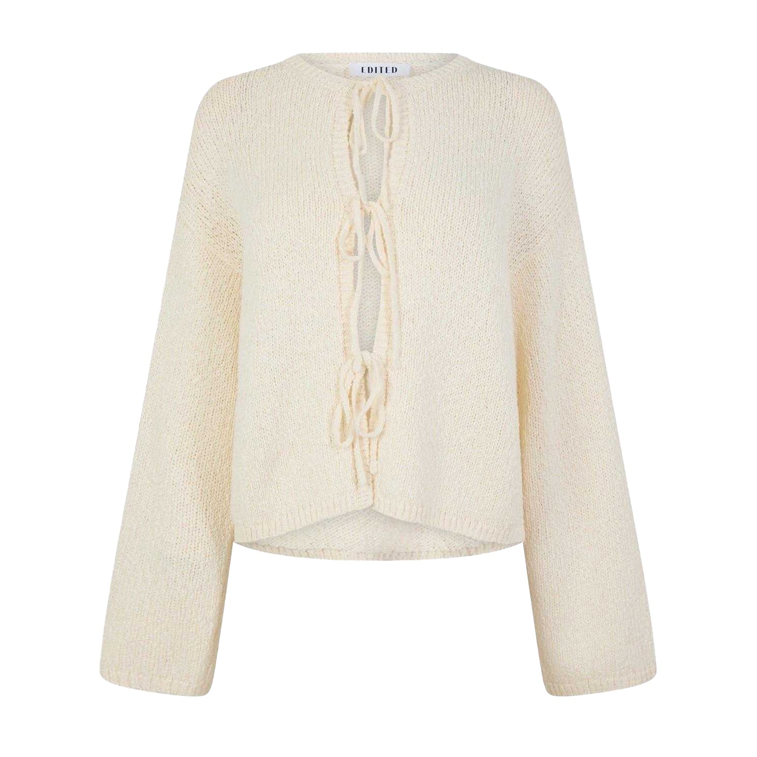 Gardenia - Front - Edited Womens-Ladies Salma Tie Oversized Cardigan