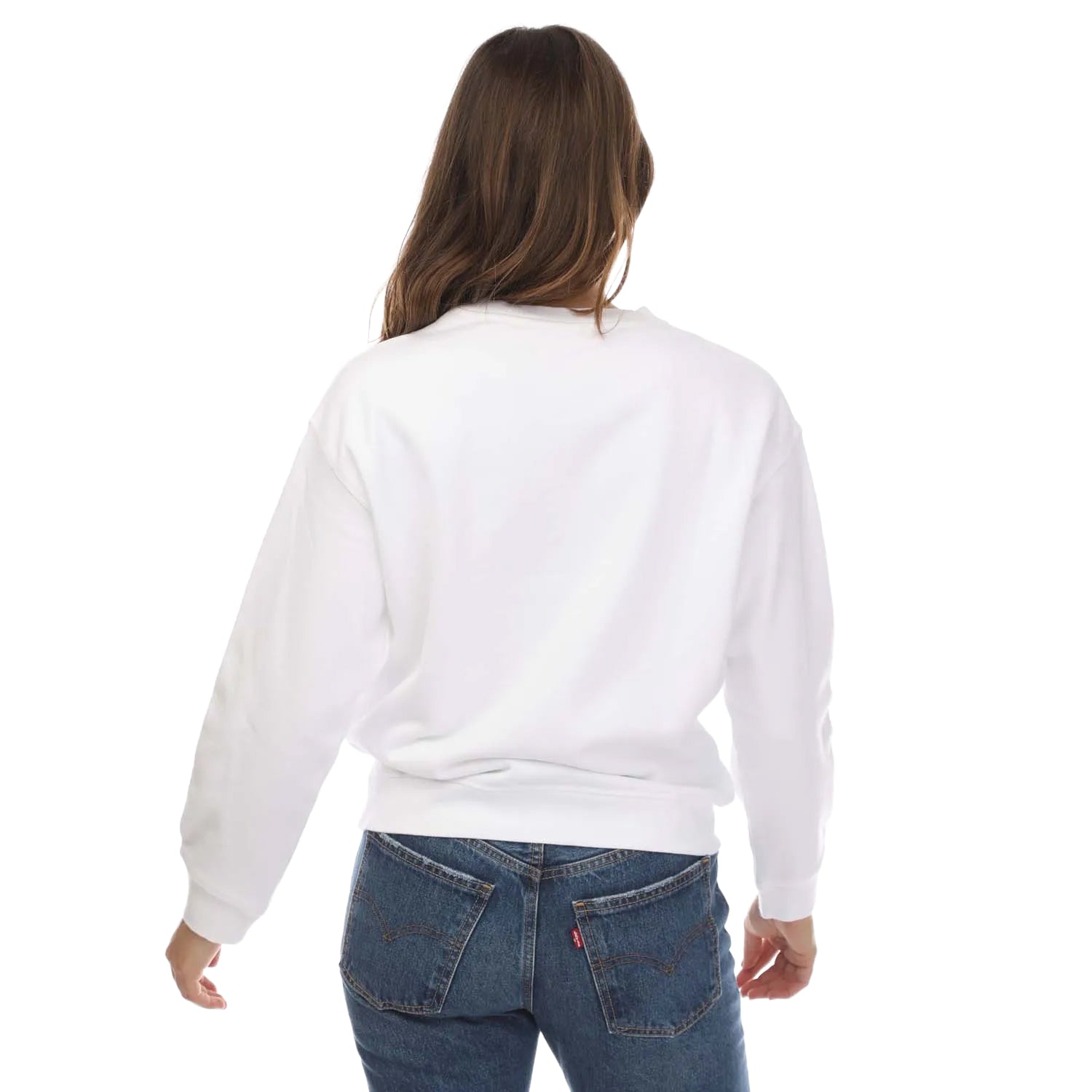 White - Back - Levis Womens-Ladies Graphic Crew Neck Standard Sweatshirt