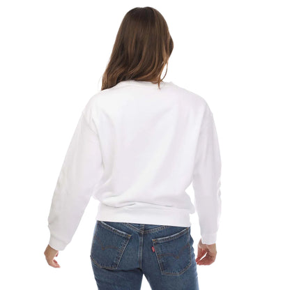 White - Back - Levis Womens-Ladies Graphic Crew Neck Standard Sweatshirt