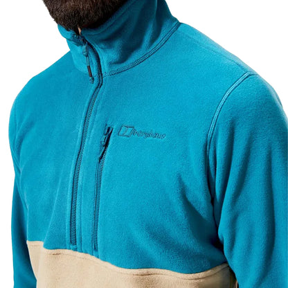 Blue - Side - Berghaus Mens Prism Polartech Half Zip Fleece Top