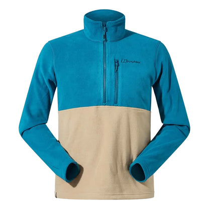 Blue - Front - Berghaus Mens Prism Polartech Half Zip Fleece Top