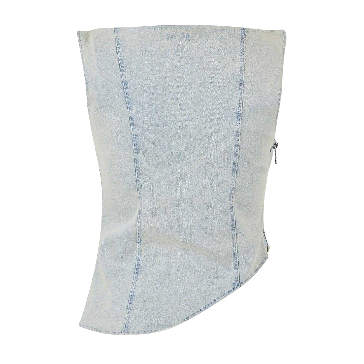 Light Blue - Back - Mars Womens-Ladies Mika Washed Denim Top