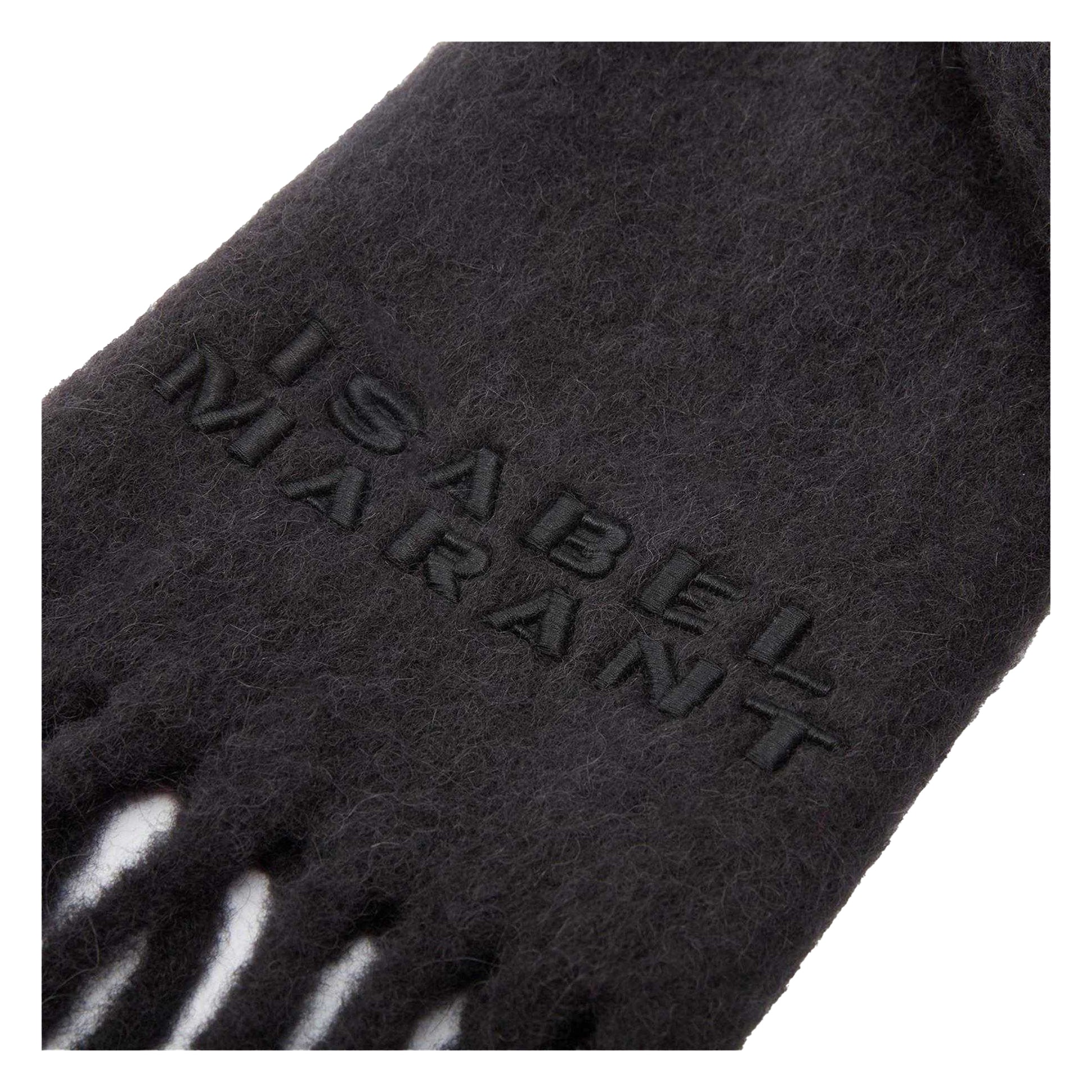 Black - Back - Isabel Marant Wool Blend Winter Scarf