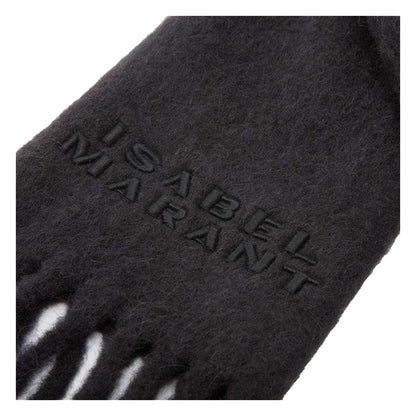 Black - Back - Isabel Marant Wool Blend Winter Scarf