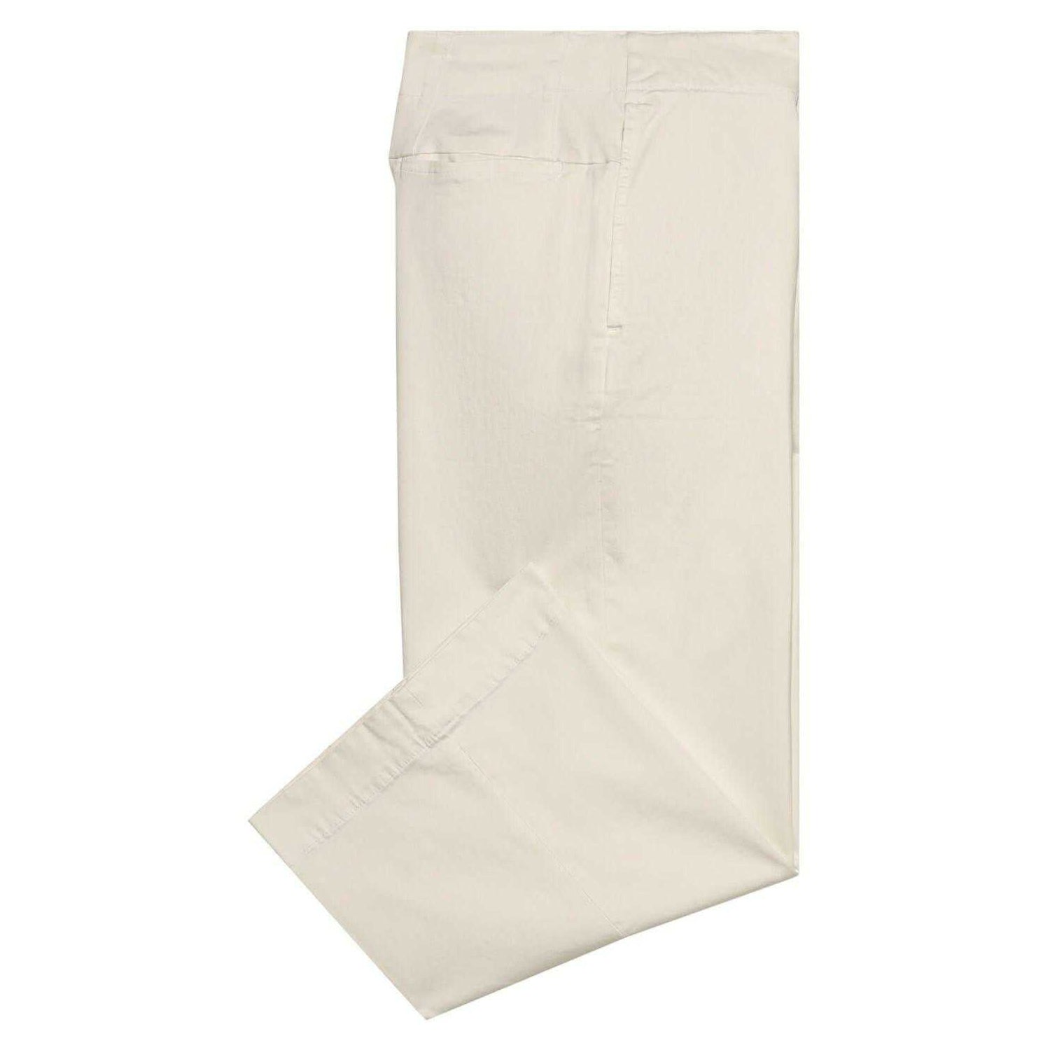 White - Back - Boss Womens-Ladies Tahiana Cotton Straight Trousers