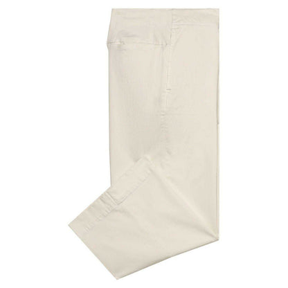 White - Back - Boss Womens-Ladies Tahiana Cotton Straight Trousers