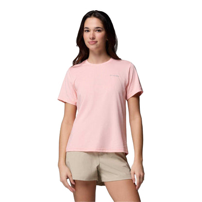 Pink - Front - Columbia Womens-Ladies Wild Springs Performance T-Shirt