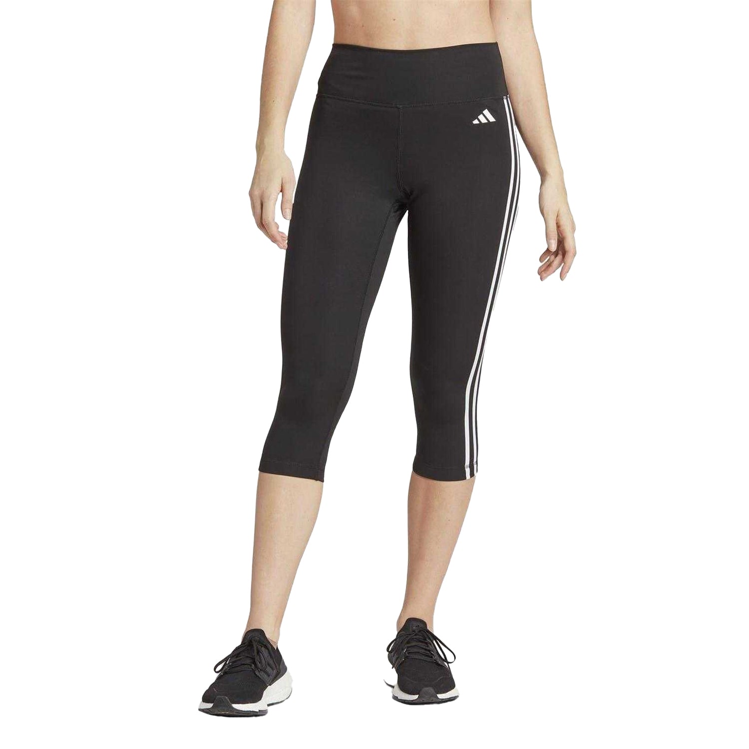 Black - Side - Adidas Womens-Ladies Essentials High Waist Training Leggings