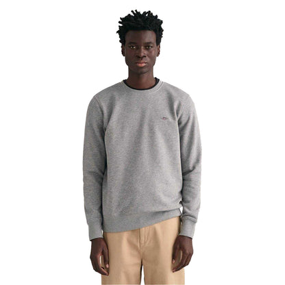 Grey - Lifestyle - Gant Mens Crew Neck Sweatshirt