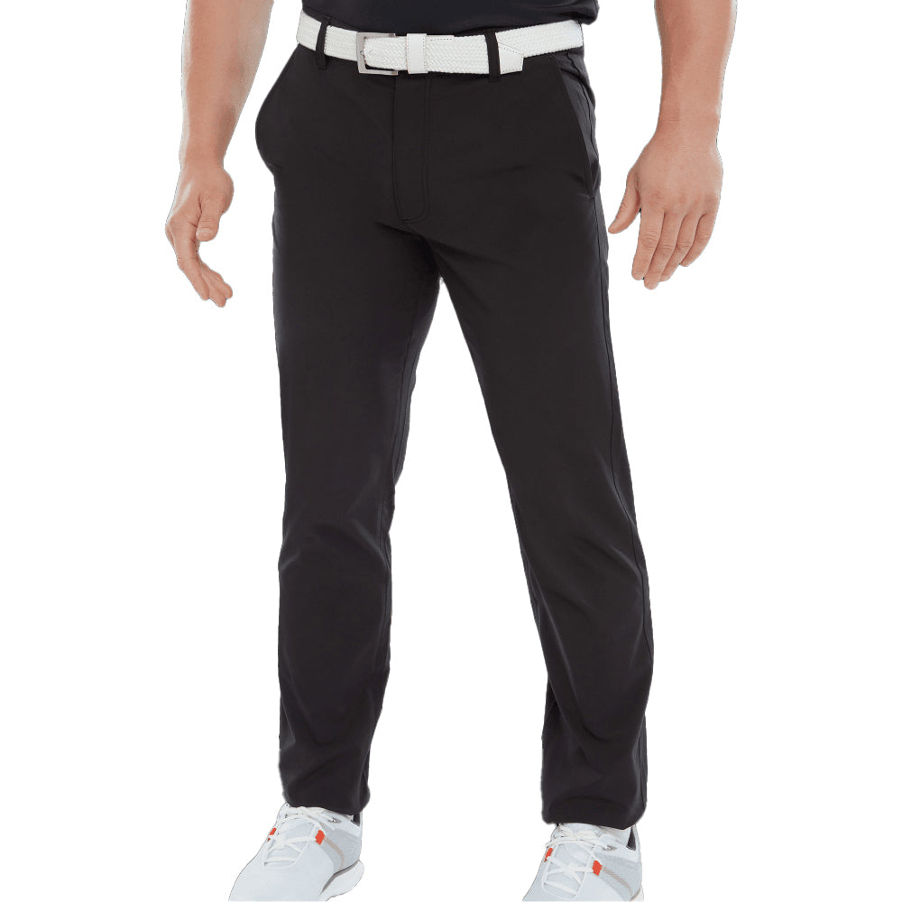 Black - Side - FootJoy Mens Par Tapered Golf Trousers