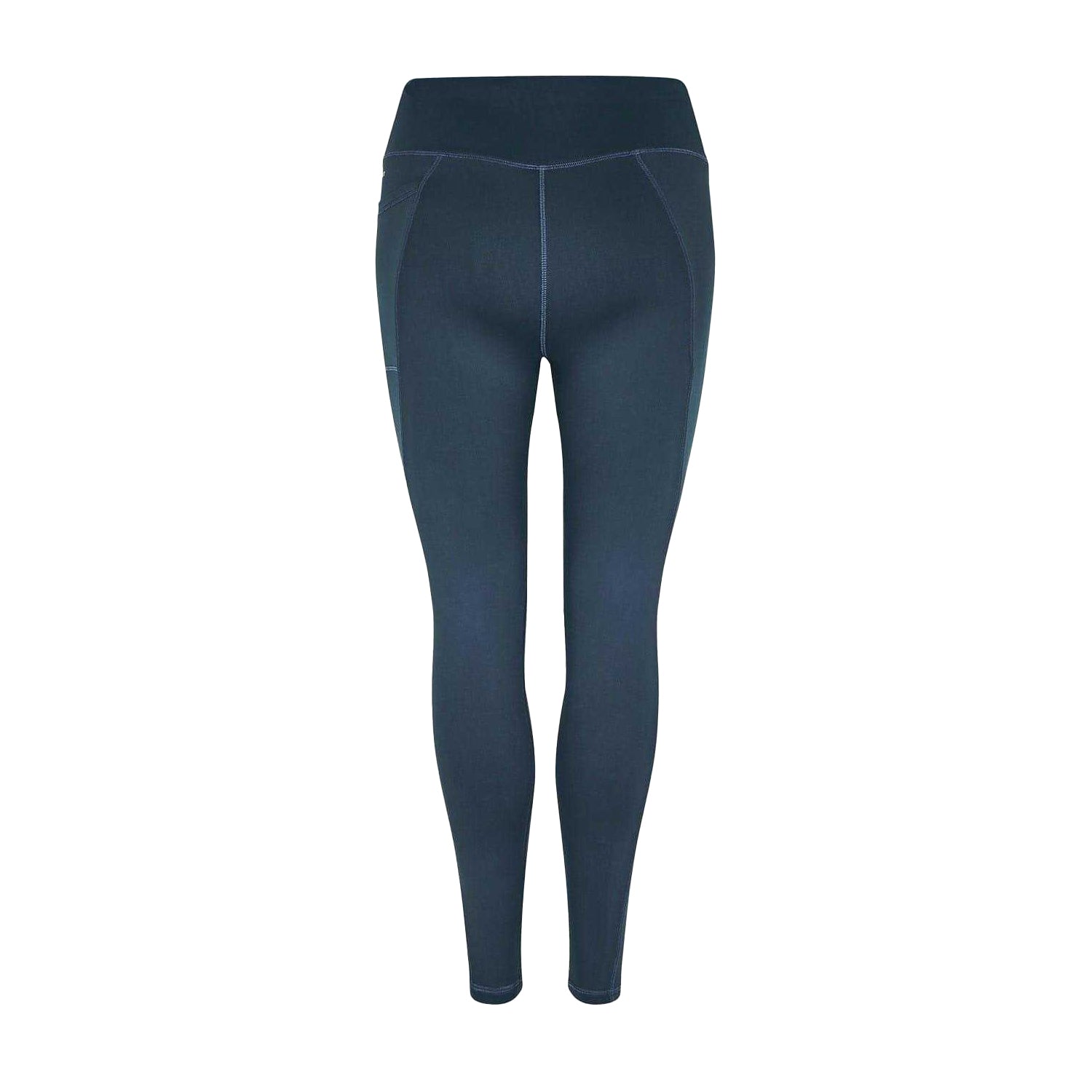Midnight - Side - Red Run Womens-Ladies Sculpting Leggings