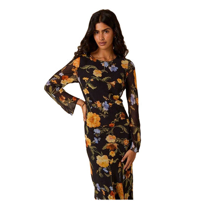 Multicoloured - Side - Nobody´s Child Womens-Ladies Clarissa Floral Flute Midi Dress