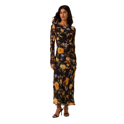 Multicoloured - Front - Nobody´s Child Womens-Ladies Clarissa Floral Flute Midi Dress