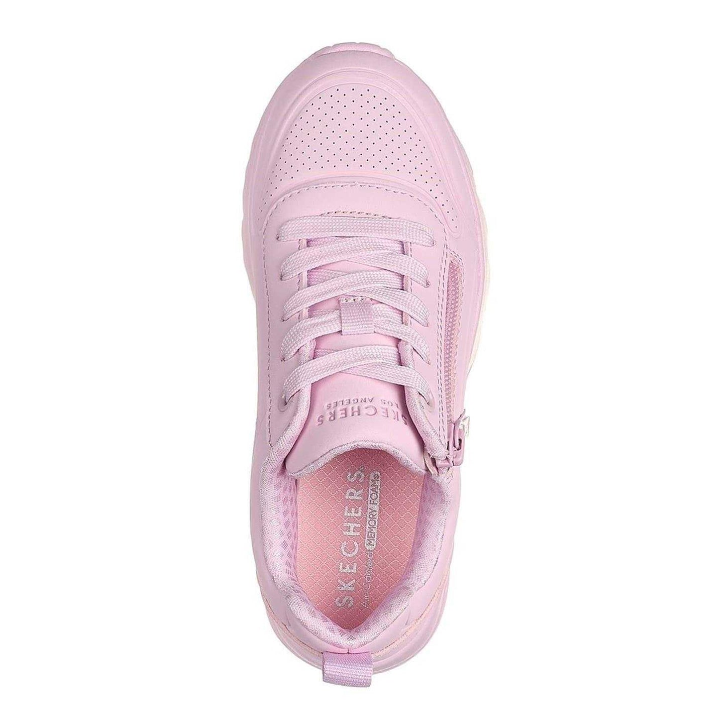 Pink - Side - Skechers Girls Uno Lite Trainers