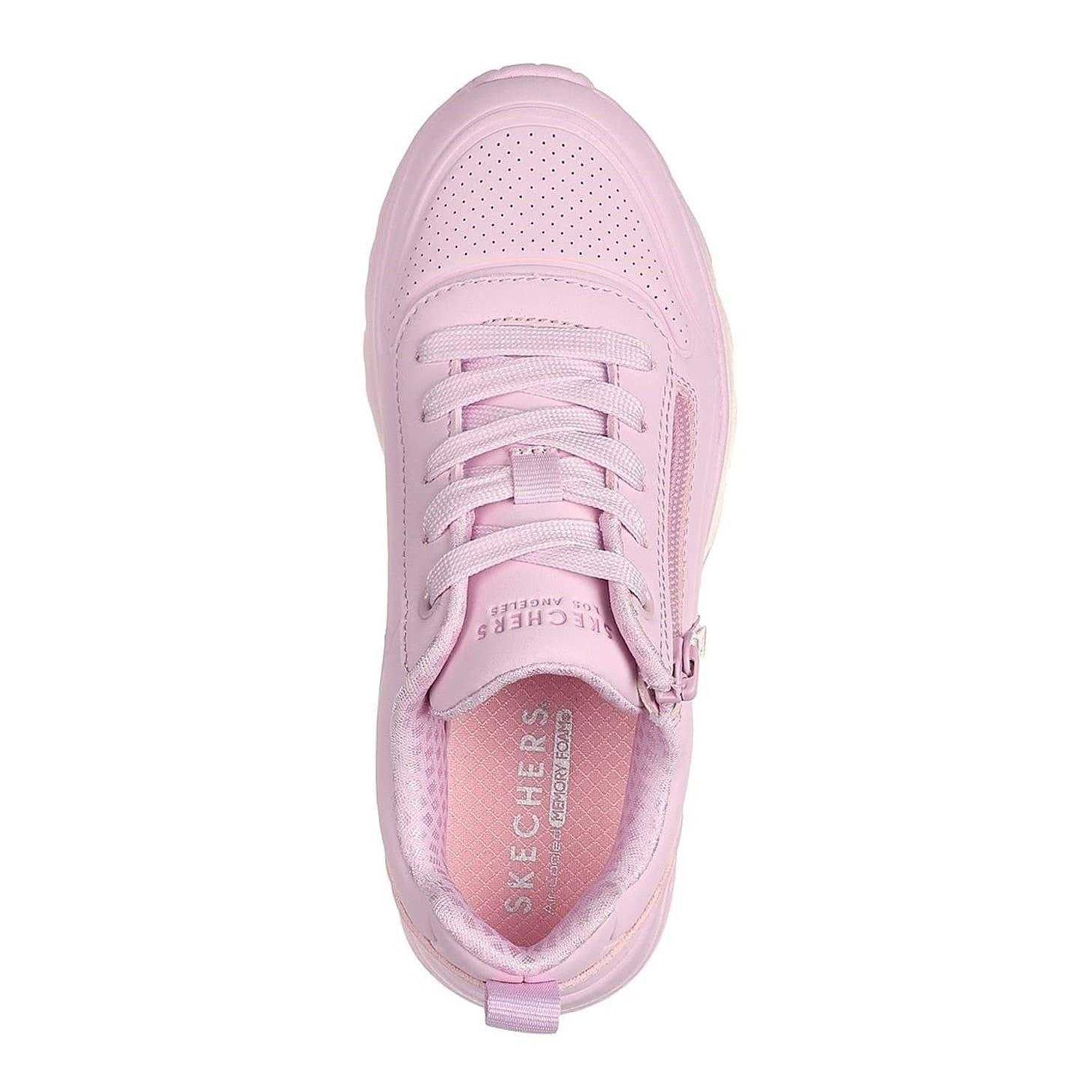 Pink - Side - Skechers Girls Uno Lite Trainers