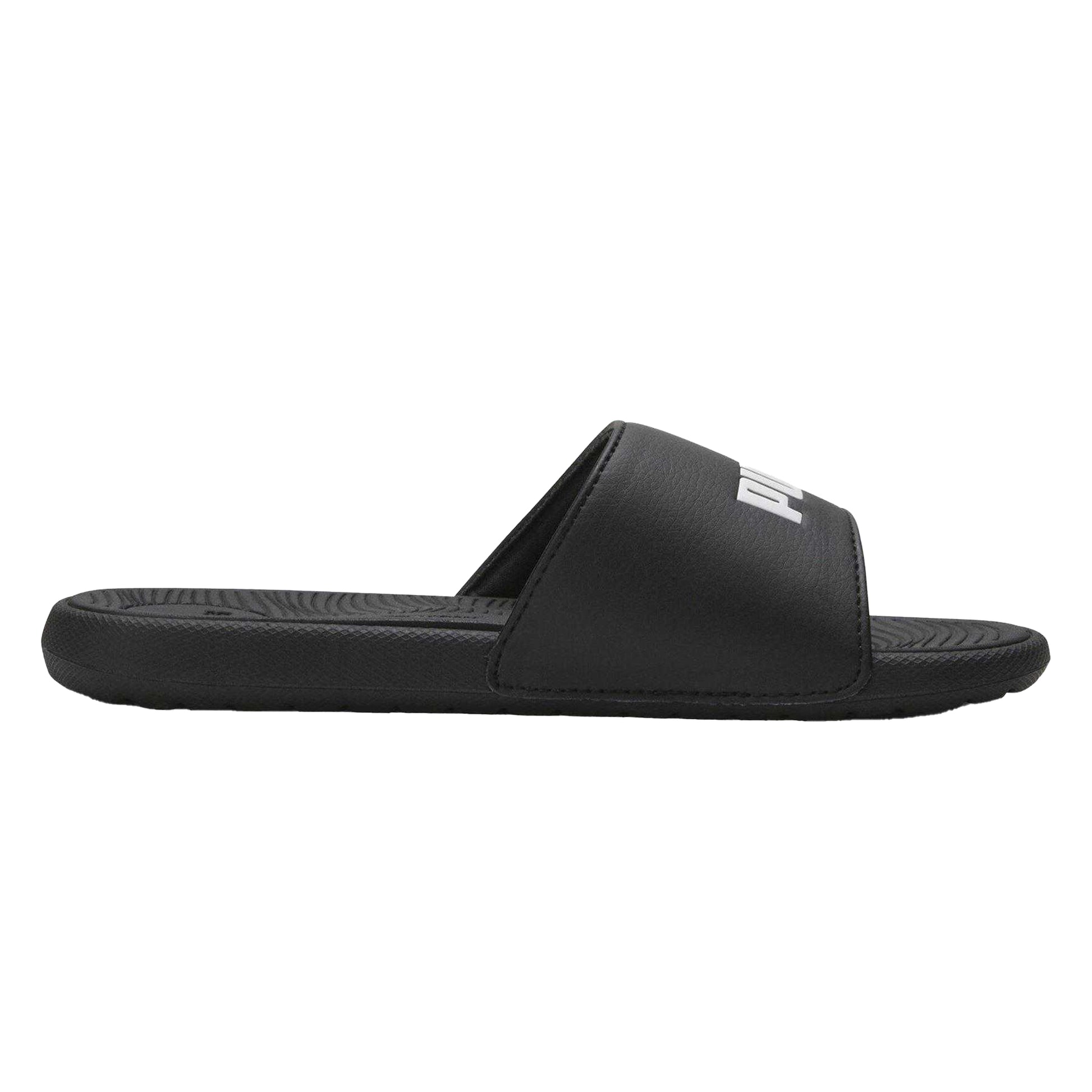 Puma Black - Front - Puma Childrens-Kids Cool Cat Sliders
