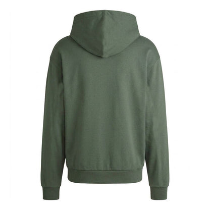 Green - Back - Hugo Boss Mens Flame Logo Hoodie