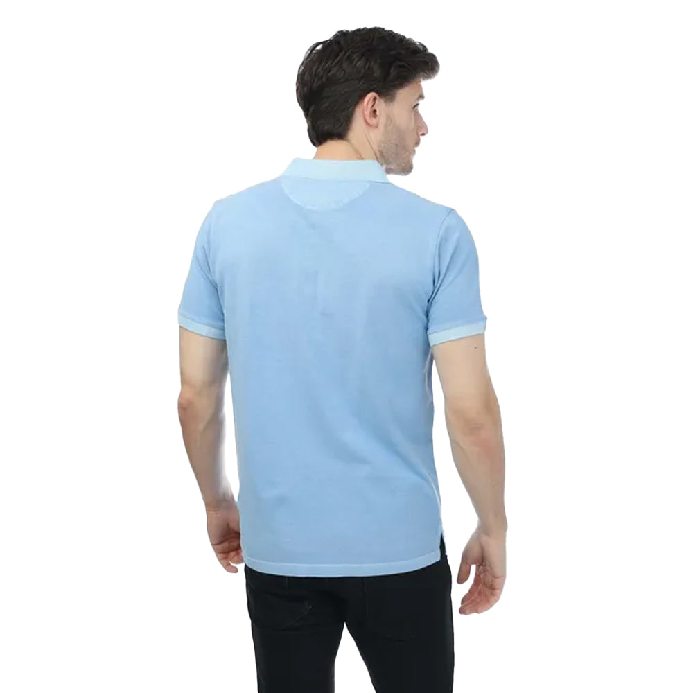 Blue - Back - Gant Mens Sunfaded Rugger Pique Polo Shirt