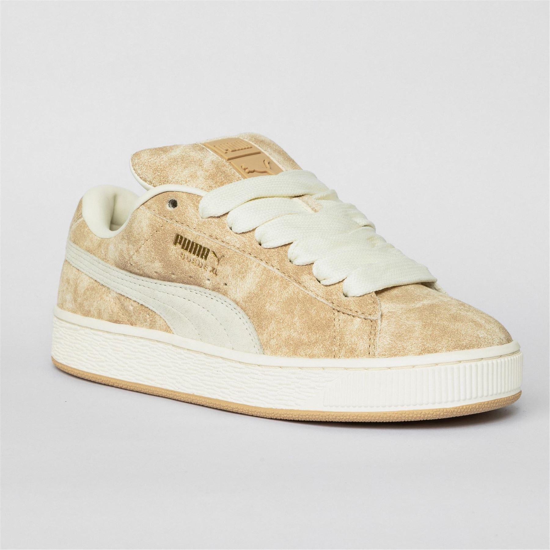 Off White - Back - Puma Womens-Ladies XL Leo Leopard Print Suede Trainers