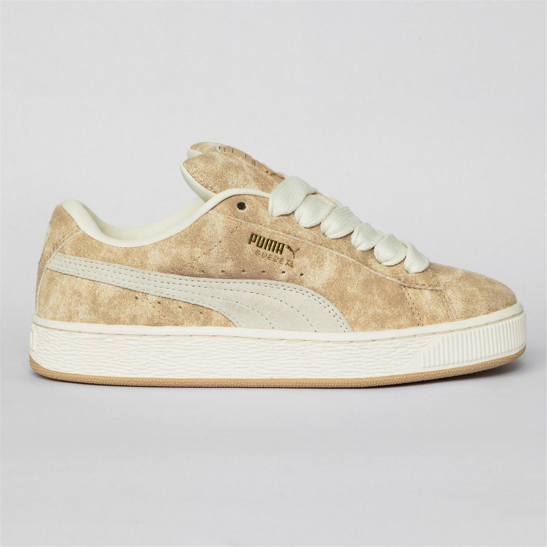 Off White - Side - Puma Womens-Ladies XL Leo Leopard Print Suede Trainers
