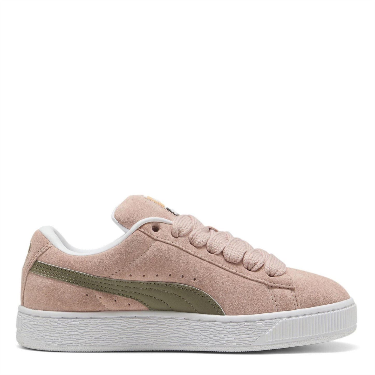 Pink-White - Lifestyle - Puma Womens-Ladies XL Leo Leopard Print Suede Trainers