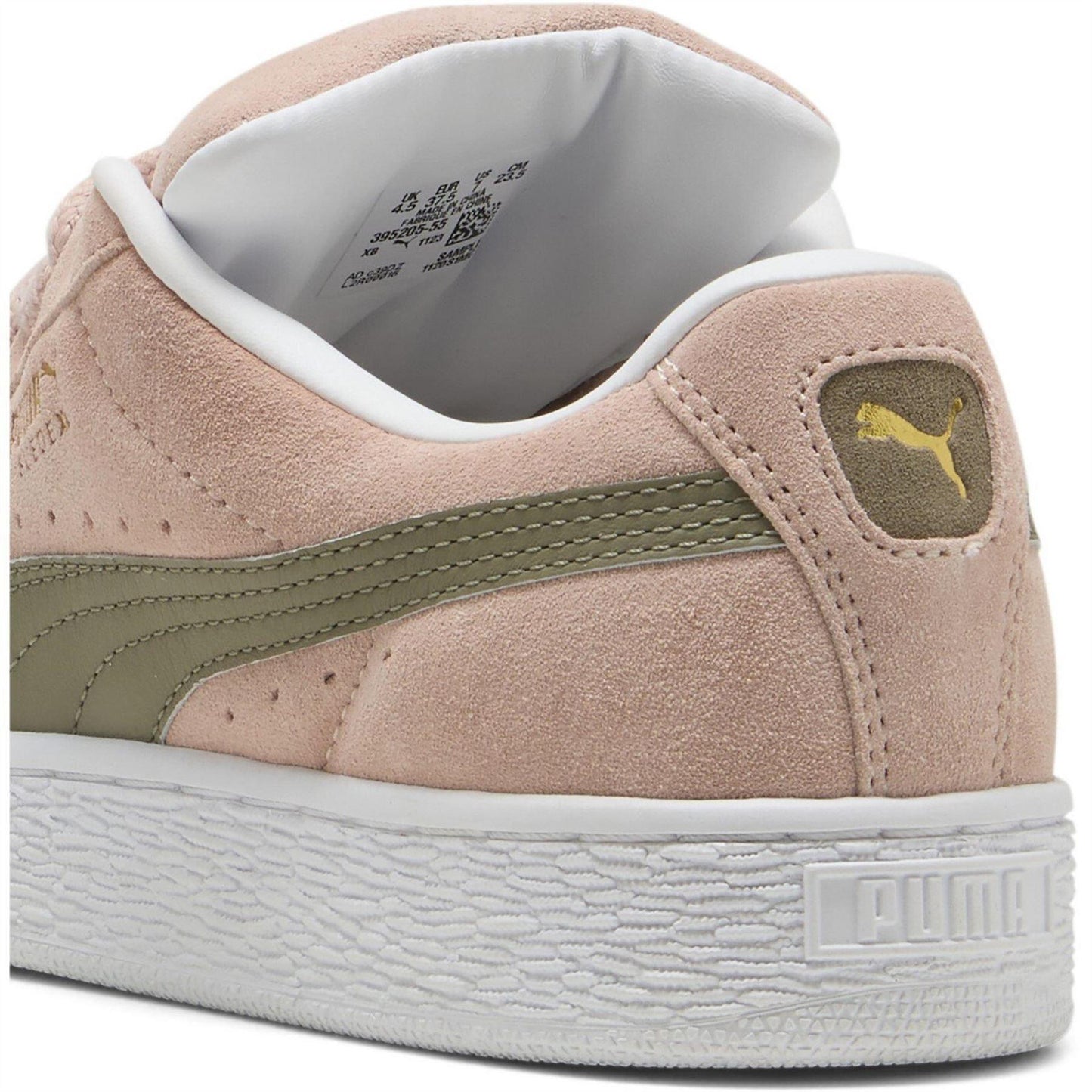 Pink-White - Pack Shot - Puma Womens-Ladies XL Leo Leopard Print Suede Trainers