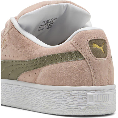 Pink-White - Pack Shot - Puma Womens-Ladies XL Leo Leopard Print Suede Trainers