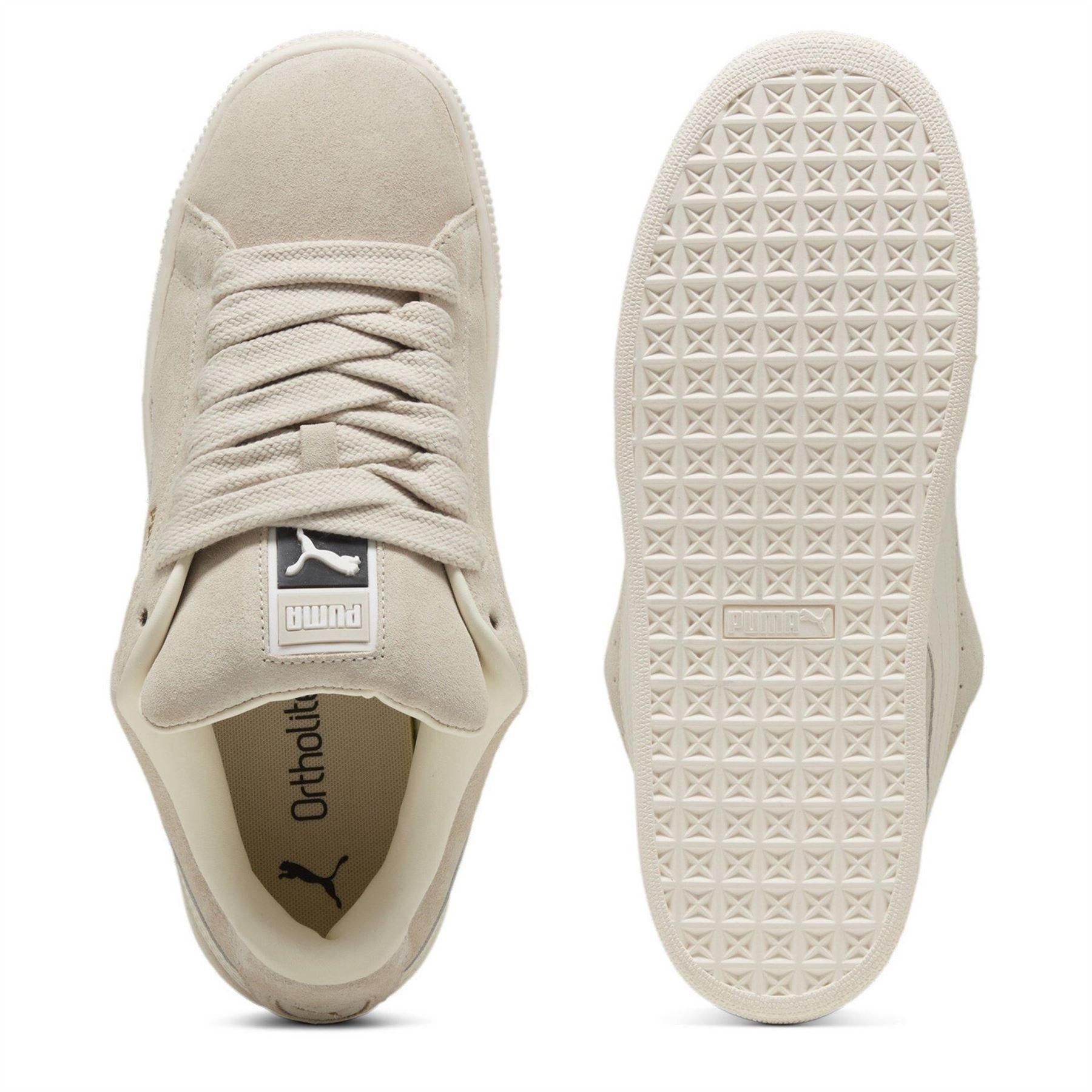 Alpine White - Side - Puma Womens-Ladies XL Leo Leopard Print Suede Trainers